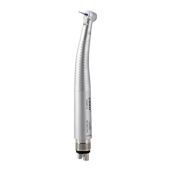 COXO CX207-2 LED High-speed Air Turbine Handpiece with Generator Mini Head 4 Holes Coupler #H05-MP4