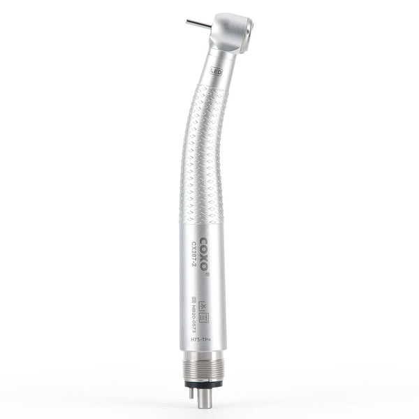 COXO CX207-2 Shadowless LED High Speed Air Turbine Handpiece with Generator Torque Head 4 Holes Coupler #H75-TP4