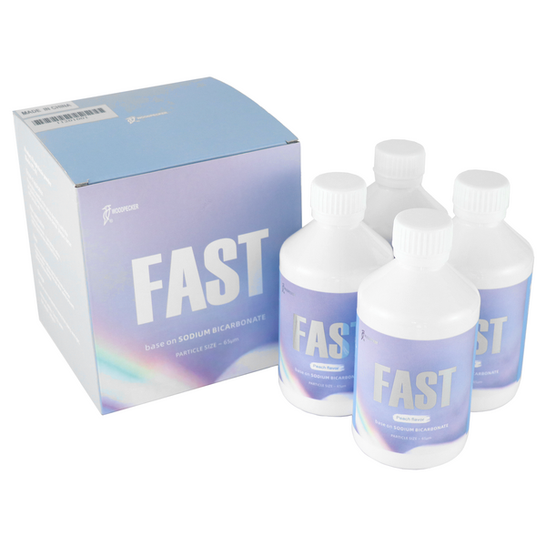 Woodpecker Air Polisher Prophylaxis Powder 65um Sodium Bicarbonate #FAST 4 Bottle/Unit