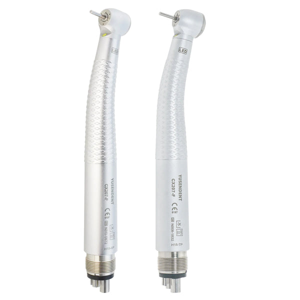 COXO Dental Self Power LED Handpiece High Speed Turbine CX207-F H15-SP H15-TP Midwest 4 Hole 3 Way Spray 3 Air