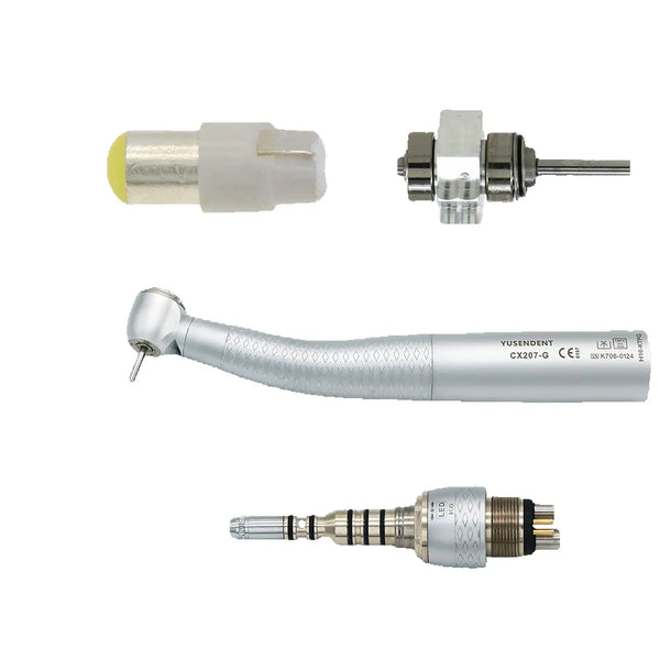 COXO Dental LED Fiber Optic High Speed Handpiece Six way Spray Fit Compatible KAVO Multiflex CX207-GK-TP