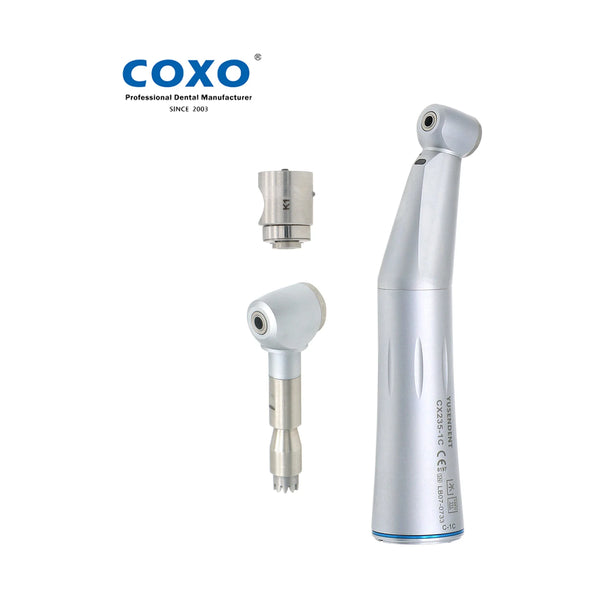 COXO Dental Low Speed Handpiece Fiber Optic Single Spray ISO E type Fit Compatible KaVo NSK CX235-1C