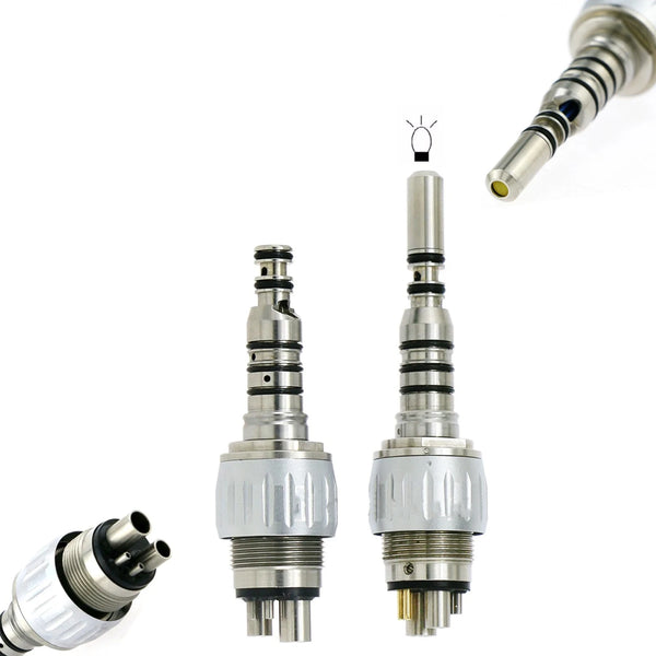 BEING Dental 302PQK QC 4Holes/302PBQK QC 6 Holes LED Coupler fit Compatible MULTIflex Kavo High Speed Handpiece