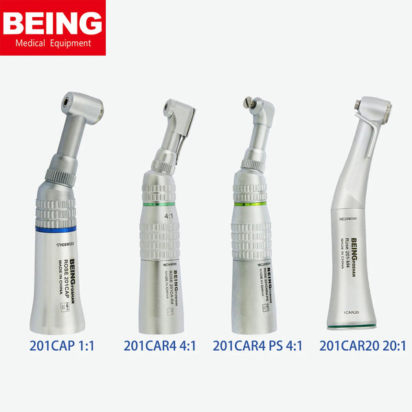 BEING Dental Implant Low Speed Handpiece Contra Angle 20:1 1:1 4:1 ISO E Type 201CAP 201CAR4 201CAR4PS 201CAR20