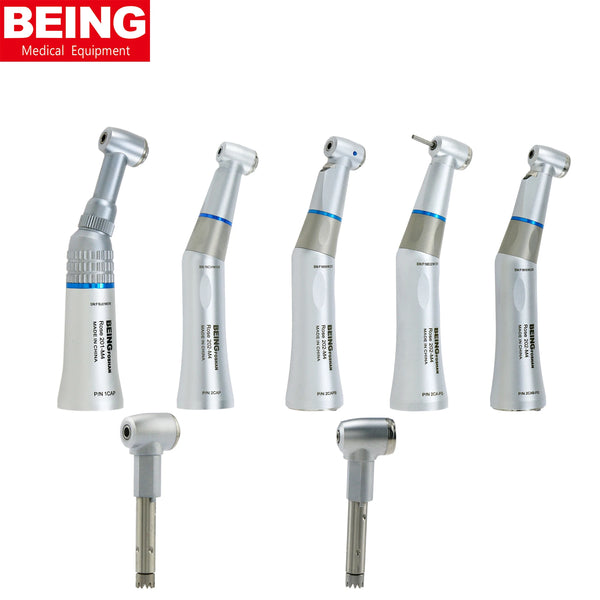 BEING Dental Push Button Fiber Optic E-type Contra Angle Low Speed Handpiece 202CAP 202CAPB FG Fit Compatible NSK