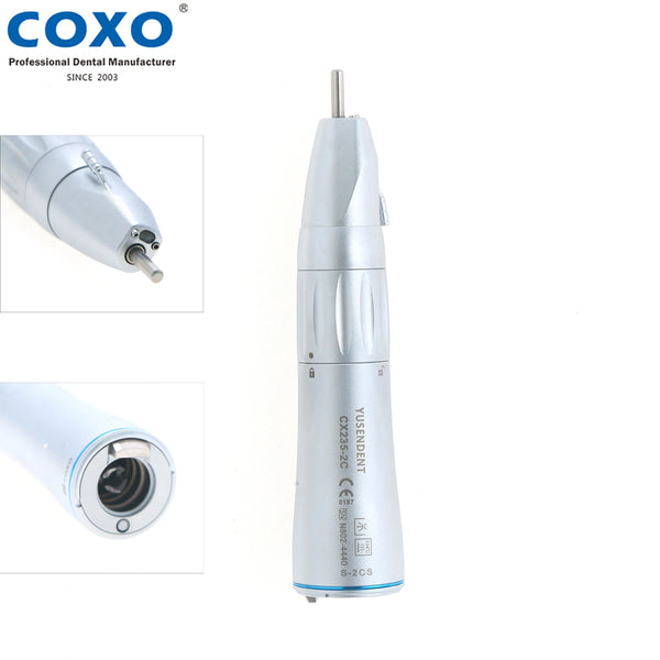 COXO Dental LED Light Surgical Handpiece 1:1 Direct Drive Straight Nose Cone E-type CX235-2CS