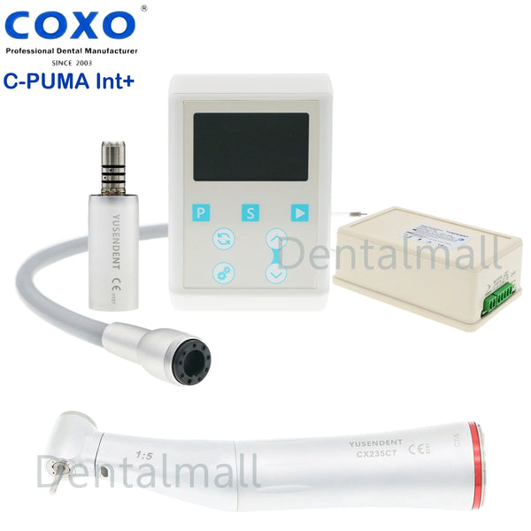 COXO Dental Electric Micromotor 4 Holes C-Puma INT+ with Fiber Optic Minimally Invasive Repair CX235 C7-5 1:5 Electric Handpiece