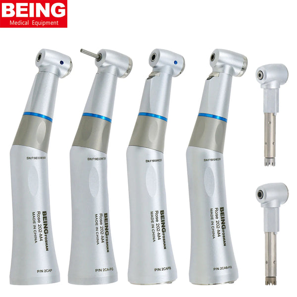 BEING Dental 1:1 Fiber Optic Contra Angle Low Speed Handpiece Inner Water Spray Pipe Compatible ISO E Type NSK KAVO