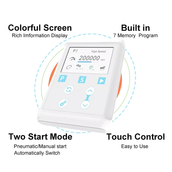 COXO C PUMA INT+ Dental Electric Motor Handpiece LED Compatible NSK 1:5 Contra Angle Fiber Optic
