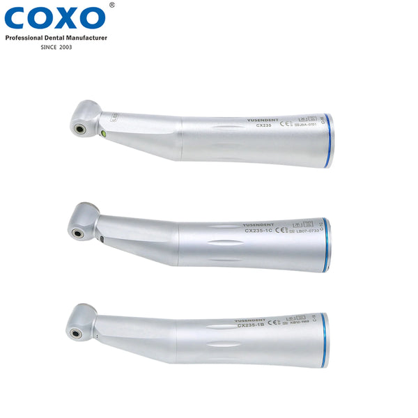 COXO Dental LED CX235 1:1 Low Speed Contra Angle Fiber Optic Handpiece Electric