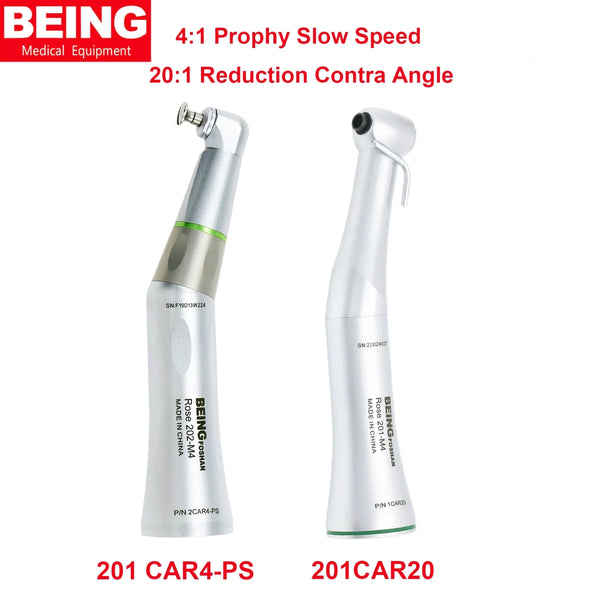 BEING 4:1 20:1 Reduction Contra Angle Handpiece for Prophy Polishing External Water Channel Fit Compatible KAVO
