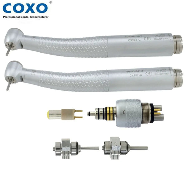 COXO Dental Fiber Optic LED High Speed Handpiece For Compatible Roto Quick Coupling