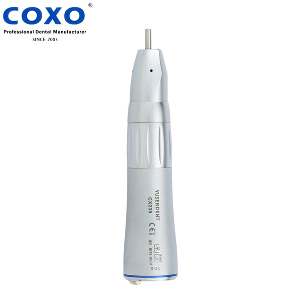 COXO Dental Fiber Optic High Speed Handpiece 1:1 Direct drive Clean Head Ti-Max Straight Nose Cone CX235-2C