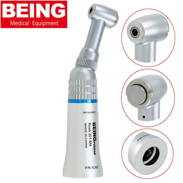 BEING Dental Push Button Fiber Optic E-type Contra Angle Low Speed Handpiece Inner Water Spray Pipe Compatible NSK