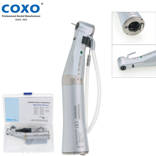 COXO Dental 20:1 Implant Fiber Optic Surgical Contra Angle Handpiece ISO E type fit KaVo CX235 C6-22