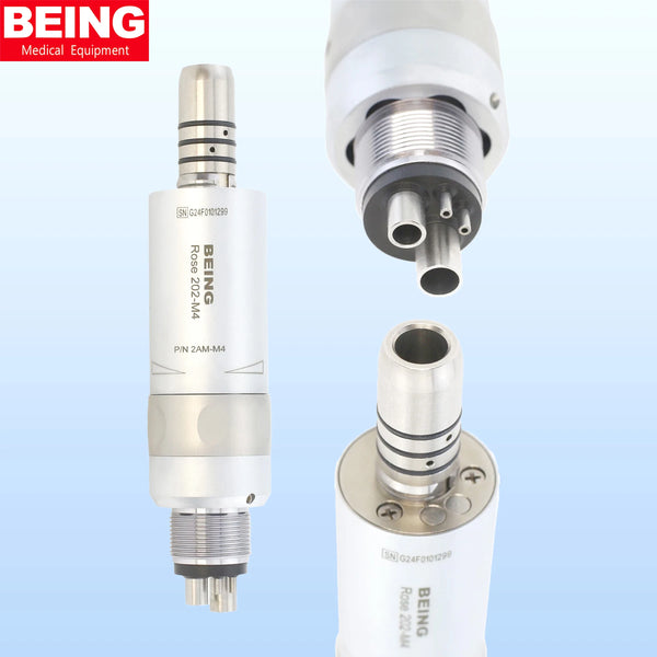 BEING Dental Air Motor Slow Speed Handpiece 4 Hole Inner Water Spray System 202AM M4 Compatible Kavo NSK