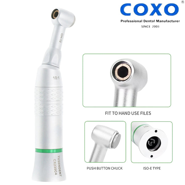 COXO Dental 10:1 Endo Reciprocating Handpiece Contra Angle Endodontic External Water Spray CX235 C5-12 fit Compatible NSK